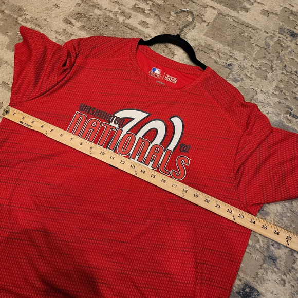 Washington Nationals MLB TX3 Cool Performance Red Crewneck Raglan Tee Size XL - Picture 7 of 10